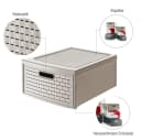 ROTHO Aufbewahrungsbox Country Schubladenbox 19,2l Rattan-Optik Braun Bild 3