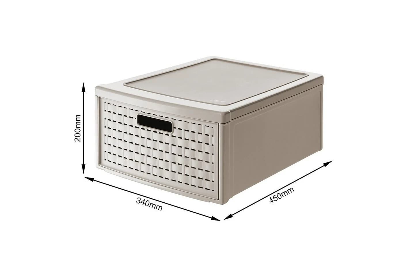 ROTHO Aufbewahrungsbox Country Schubladenbox 19,2l Rattan-Optik Braun - Bild 4