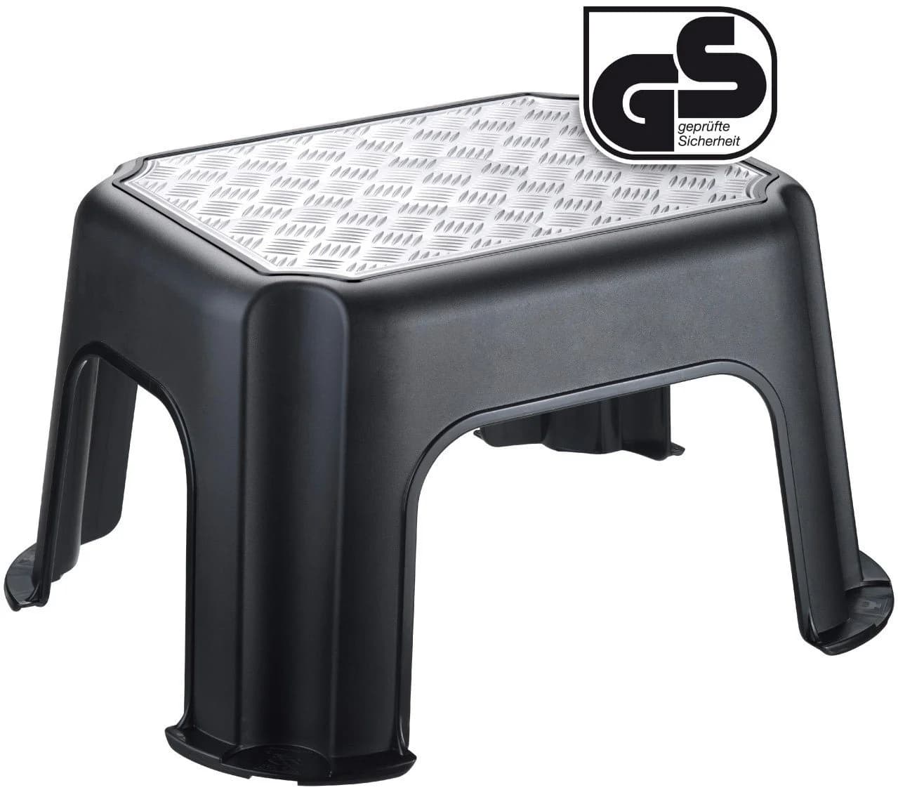 ROTHO Tritthocker Paso Schwarz/Silber - Stabil & Rutschfest - Bild 2