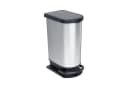 ROTHO Mülleimer Paso Duo 50l Treteimer Silber Kunststoff Bild 2