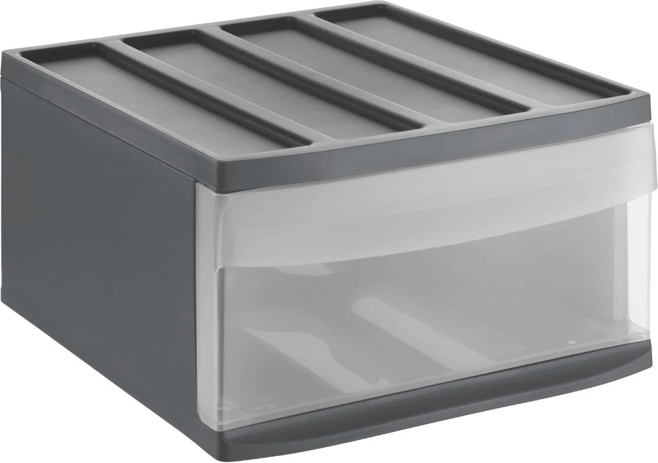 ROTHO Aufbewahrungsbox Mono Systemix L 1 Schub Anthrazit