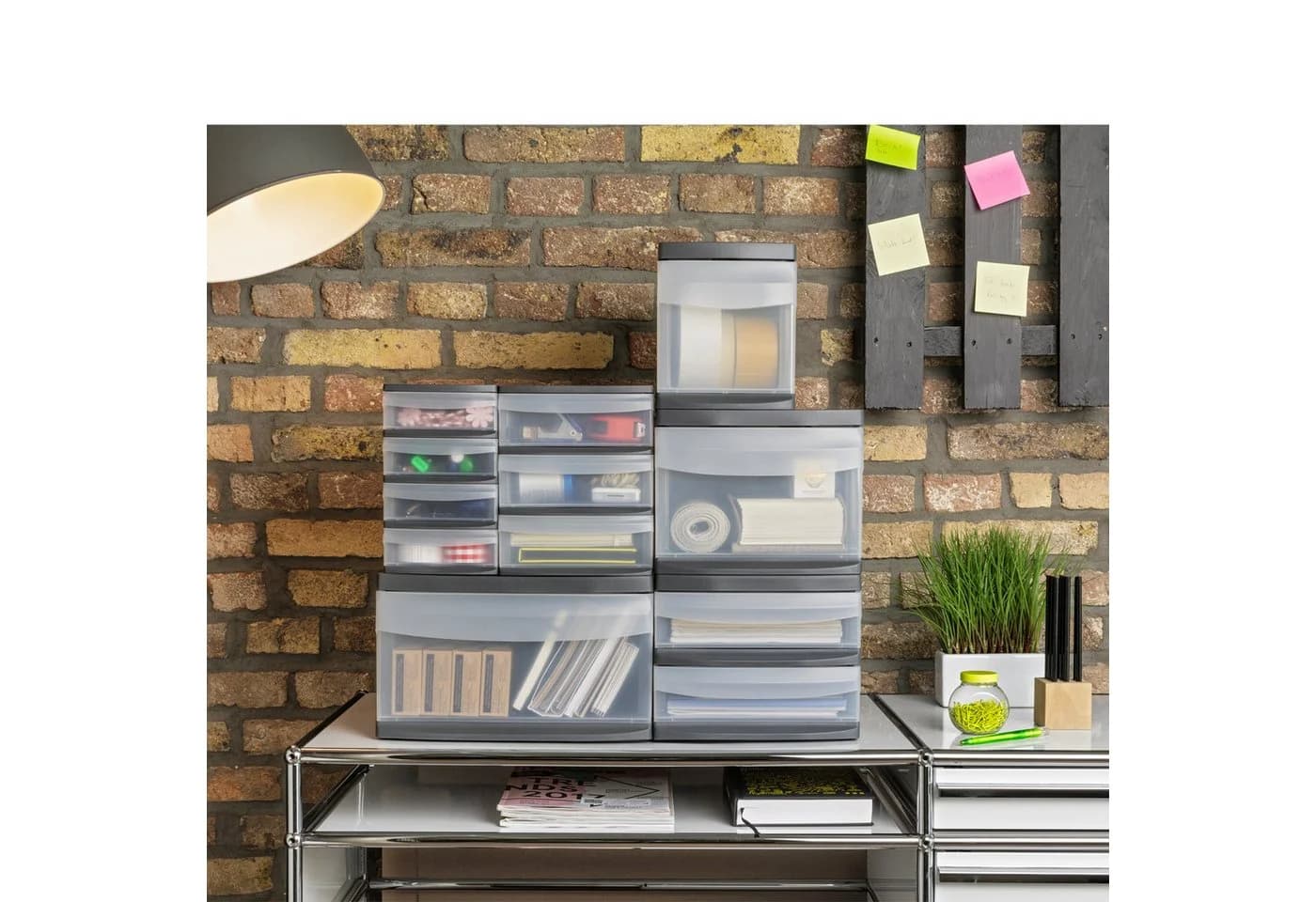 ROTHO Schubladenbox Tower Systemix S 3 Schubladen Anthrazit - Bild 5