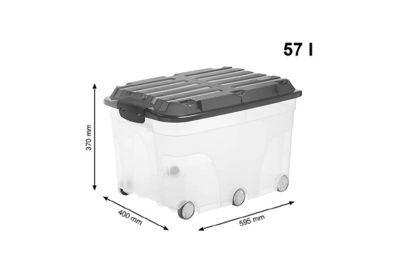 ROTHO Aufbewahrungsbox Roller 6 57 Liter Kunststoff