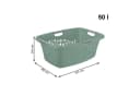 ROTHO Wäschekorb Flowers 50l mit 4 Griffen Kunststoff Grün Bild 3