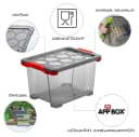 ROTHO Aufbewahrungsbox 15 l EVO TOTAL PROTECTION Anthrazit/Rot Bild 3