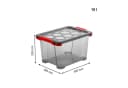 ROTHO Aufbewahrungsbox 15 l EVO TOTAL PROTECTION Anthrazit/Rot Bild 4