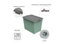 ROTHO Aufbewahrungsbox COMPACT 70l stapelbar mit Deckel und Rollen Grün Bild 3