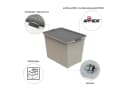 ROTHO Aufbewahrungsbox COMPACT 70l stapelbar mit Deckel und Rollen Braun Bild 3