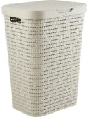 ROTHO Wäschekorb Country 55l mit Deckel und Tragegriffen Braun Bild 4