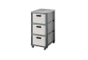 ROTHO Aufbewahrungsbox Country Rollcontainer 3 Schubladen Rattan-Optik Bild 2