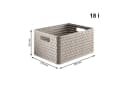 ROTHO Aufbewahrungsbox Country Rollcontainer 3 Schubladen Rattan-Optik Bild 4