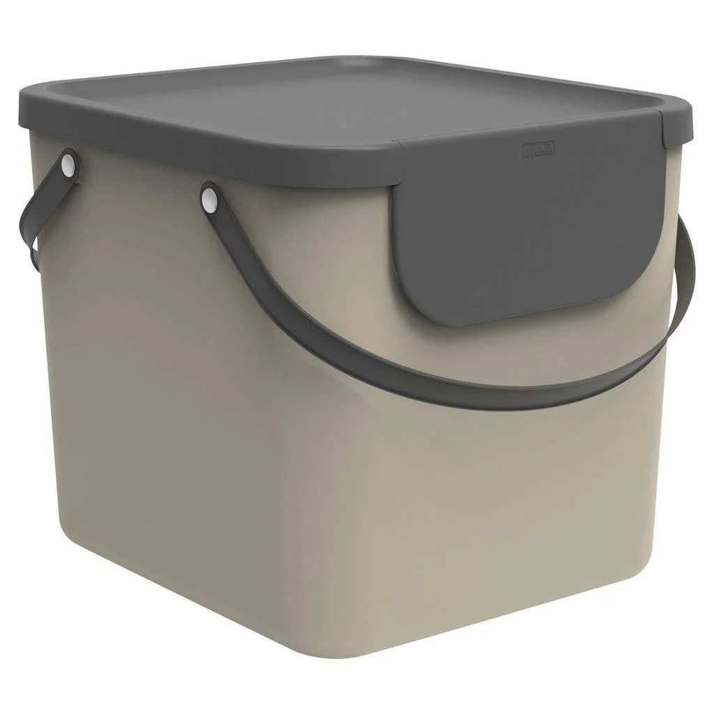 Rotho Abfallsammler Albula Beige Kunststoff 40 L
