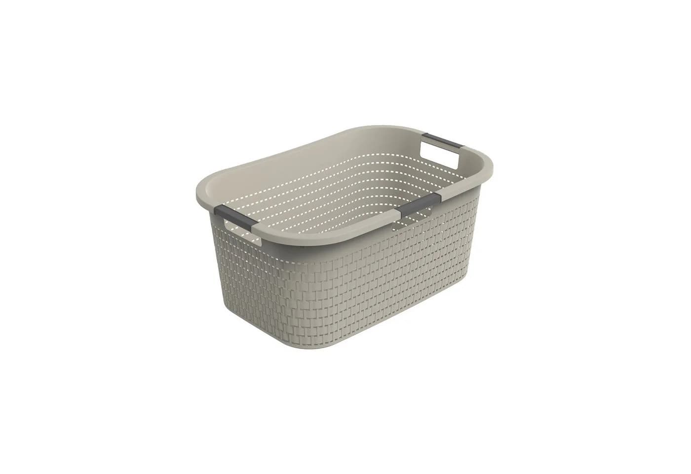 ROTHO Wäschekorb 40L COUNTRY Braun Kunststoff mit Rattan-Optik - Bild 2