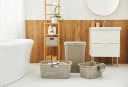 ROTHO Wäschekorb 40L COUNTRY Braun Kunststoff mit Rattan-Optik Bild 4