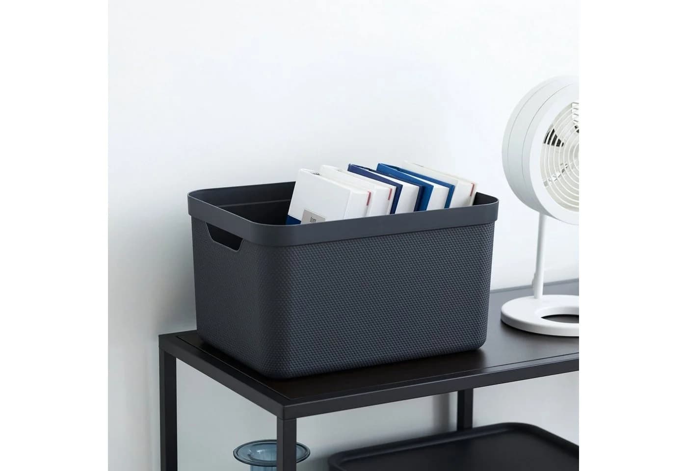 ROTHO Aufbewahrungsbox 3er-Set 16l mit Deckel Schwarz Kunststoff - Bild 5