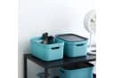 ROTHO Jive Aufbewahrungsbox 3er-Set Blau 5l Stapelbar mit Deckel Bild 1