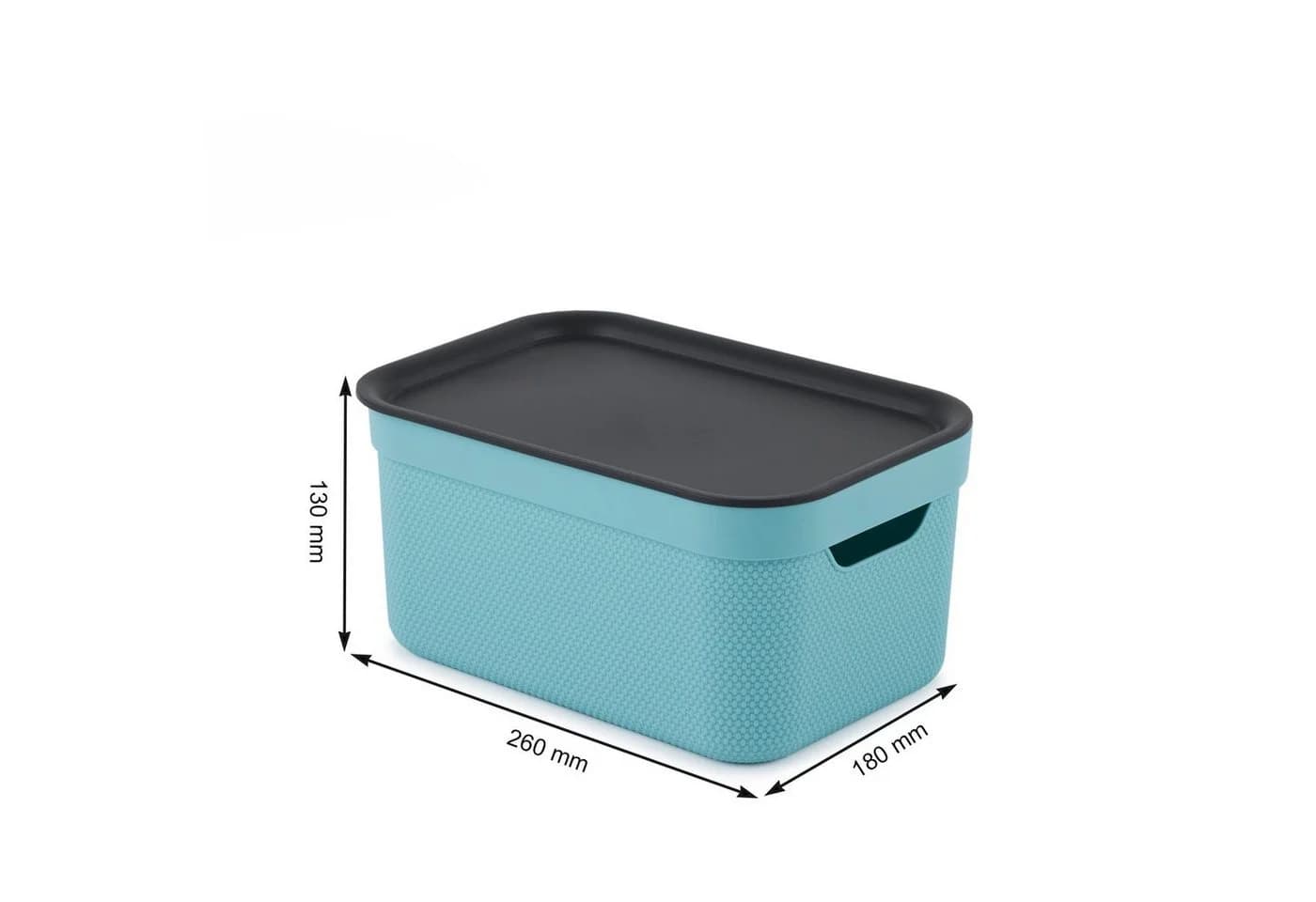 ROTHO Jive Aufbewahrungsbox 3er-Set Blau 5l Stapelbar mit Deckel - Bild 4