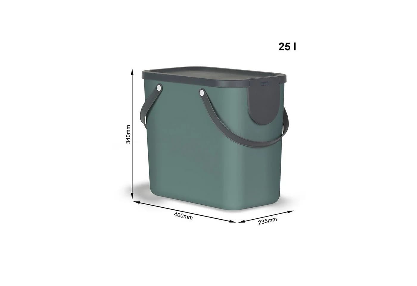ROTHO Mülltrennsystem Albula 4er-Set 2x 25l + 2x 40l Kunststoff - Bild 4