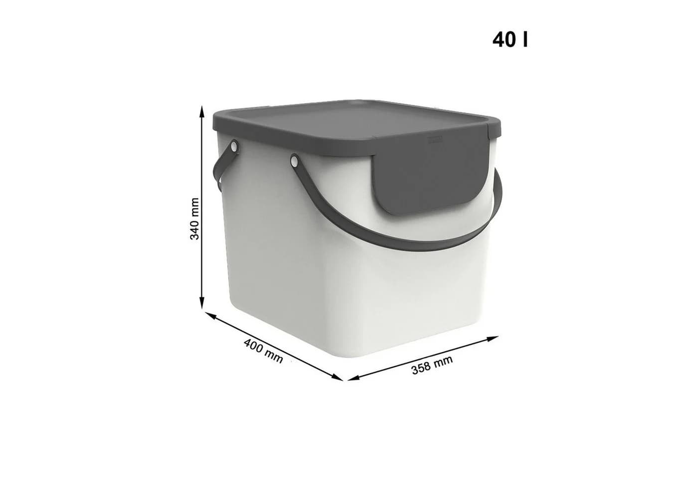 ROTHO Mülltrennsystem Albula 4er-Set 2x 25l + 2x 40l Kunststoff - Bild 5