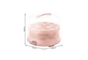 ROTHO Aufbewahrungssystem FRESH Tortenglocke hoch rosa mit Trays Bild 3