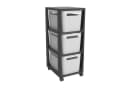 ROTHO Rollcontainer BRISEN 3x 16l Weiß mit Rollen Bild 4