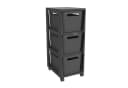 ROTHO Rollcontainer BRISEN 3x 16l Grau Kunststoff mit Rollen Bild 2