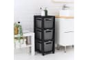 ROTHO Rollcontainer BRISEN 3x 16l Grau Kunststoff mit Rollen Bild 3