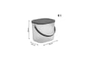 ROTHO Aufbewahrungsbox ALBULA 6l Grau Transparent mit Deckel Bild 3