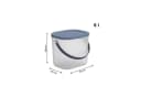 ROTHO Aufbewahrungsbox ALBULA 6l mit Deckel - Blau Transparent Bild 4