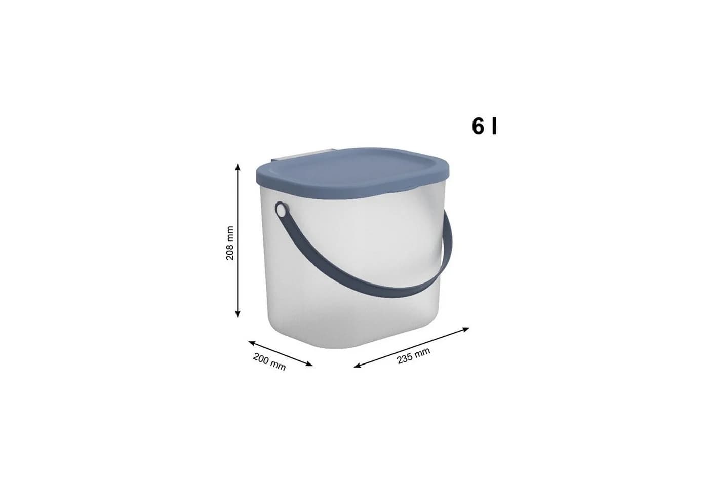 ROTHO Aufbewahrungsbox ALBULA 6l mit Deckel - Blau Transparent - Bild 4