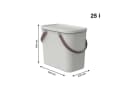 ROTHO Aufbewahrungsbox Albula 25l Weiß mit Deckel Bild 3
