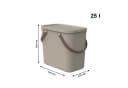 ROTHO Aufbewahrungsbox Albula 25l mit Deckel Braun Kunststoff Bild 3