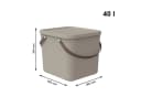 ROTHO Aufbewahrungsbox Albula 40l Braun mit Deckel Bild 3