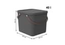 ROTHO Aufbewahrungsbox Albula 40l Anthrazit mit Deckel Bild 3