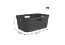 ROTHO Wäschekorb Jona 39 l Anthrazit Modern Bild 4