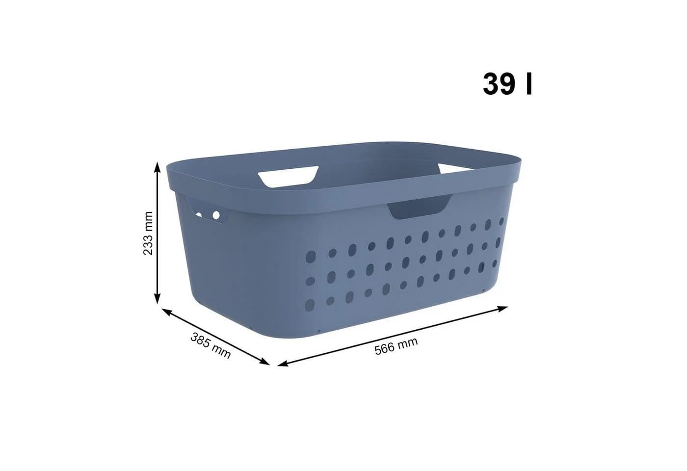 ROTHO Wäschekorb Jona 39l Modernes Design Naturstein-Optik - Bild 4