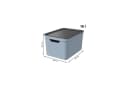 ROTHO Aufbewahrungsbox 3er-Set 16l mit Deckel Blau Bild 4