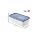 ROTHO Gefrierdosen-Set Domino 3 x 1,2 l blau transparent Bild 3