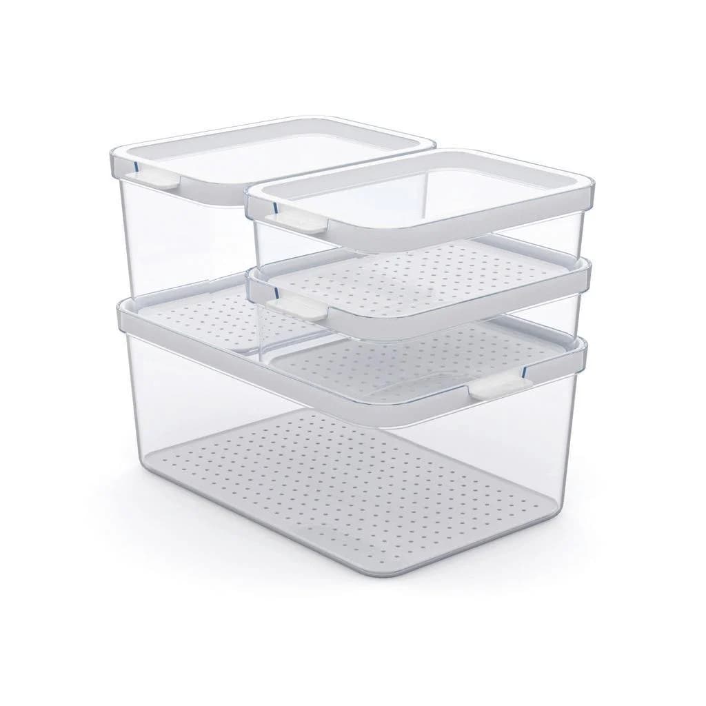 Rotho Kühlschrankbox Cauma Weiß Kunststoff 18.7x19x28.4 cm BPA-frei