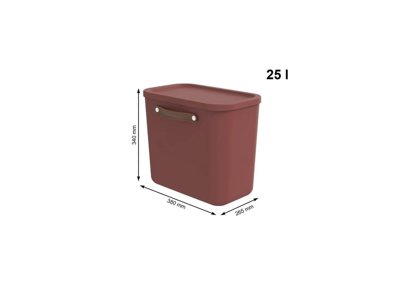 ROTHO Aufbewahrungsbox mit Deckel 25 l MALOJA Rot - Bild 4