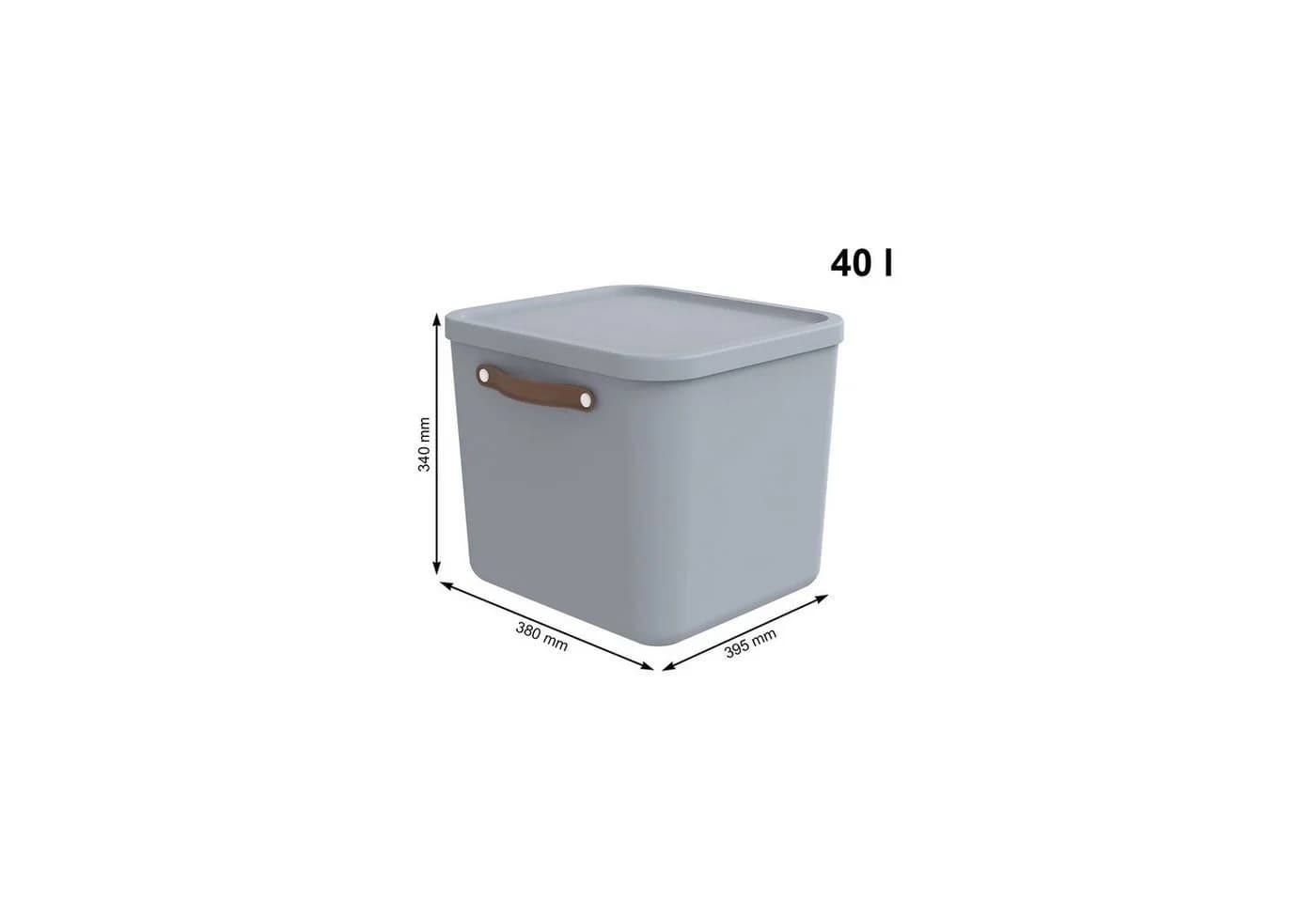 ROTHO Aufbewahrungsbox MALOJA 40 l mit Deckel Blau - Bild 4