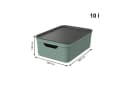 ROTHO Aufbewahrungsbox 3er Set JIVE 10L mit Deckel Grün Bild 3