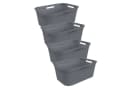 ROTHO Wäschekorb Brisen 4er-Set Wäschebox 40l Flexibler Korb mit 4 Griffen Bild 2
