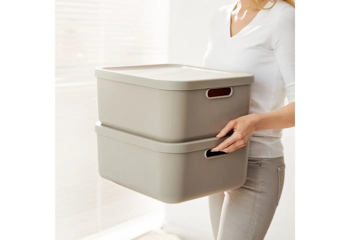 ROTHO Aufbewahrungsbox Albula Light 2er-Set 20l