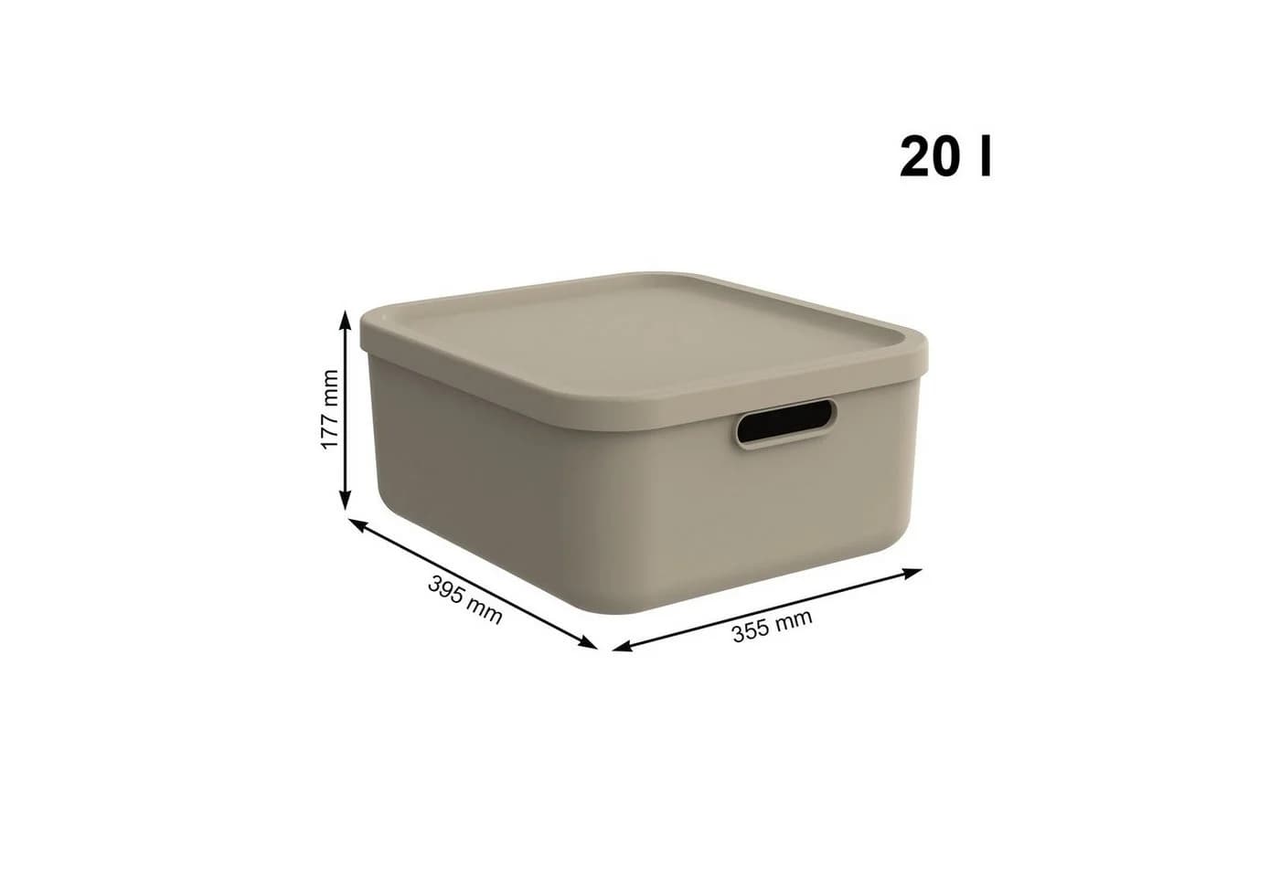 ROTHO Aufbewahrungsbox Albula Light 2er-Set 20l - Bild 3