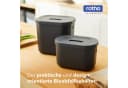 ROTHO Biomülleimer SALSA Set 3,2 l und 6 l mit Deckel Schwarz Bild 1