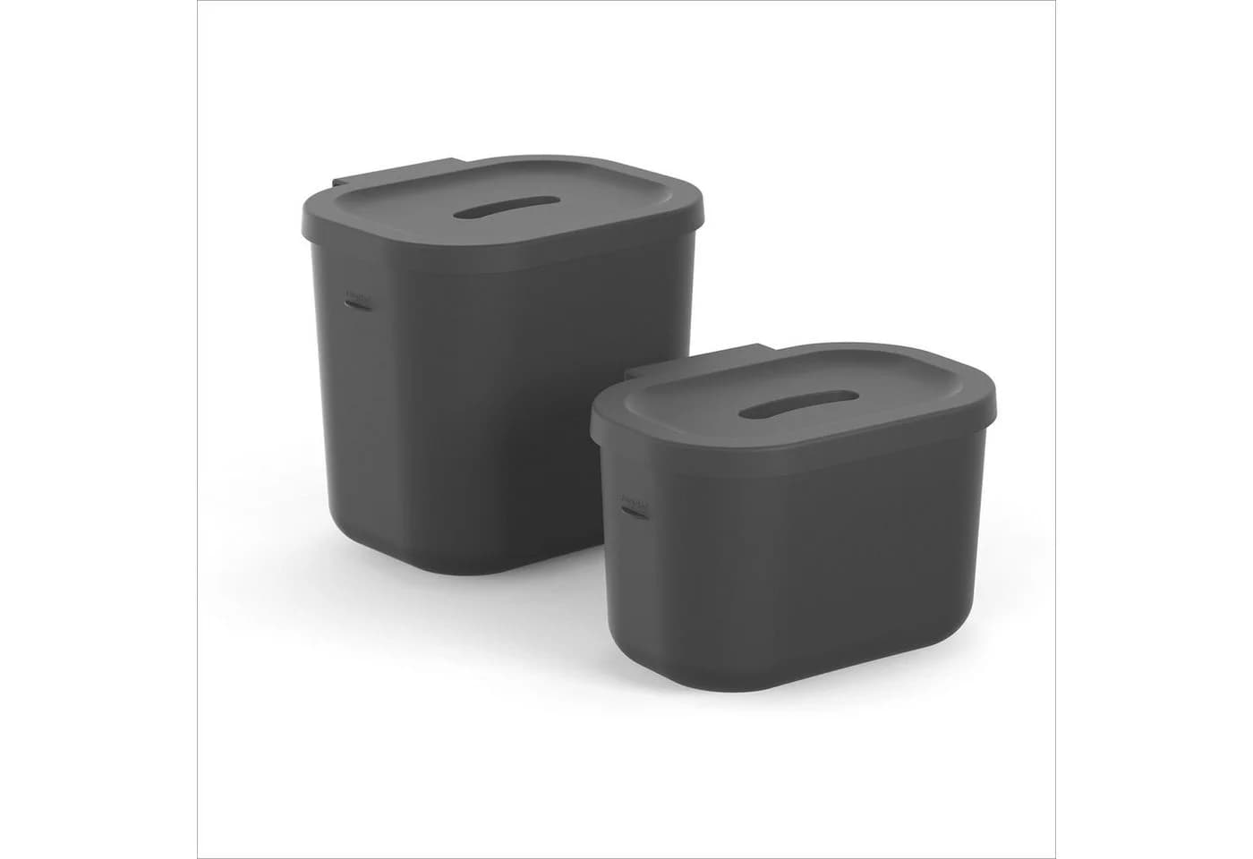 ROTHO Biomülleimer SALSA Set 3,2 l und 6 l mit Deckel Schwarz - Bild 2