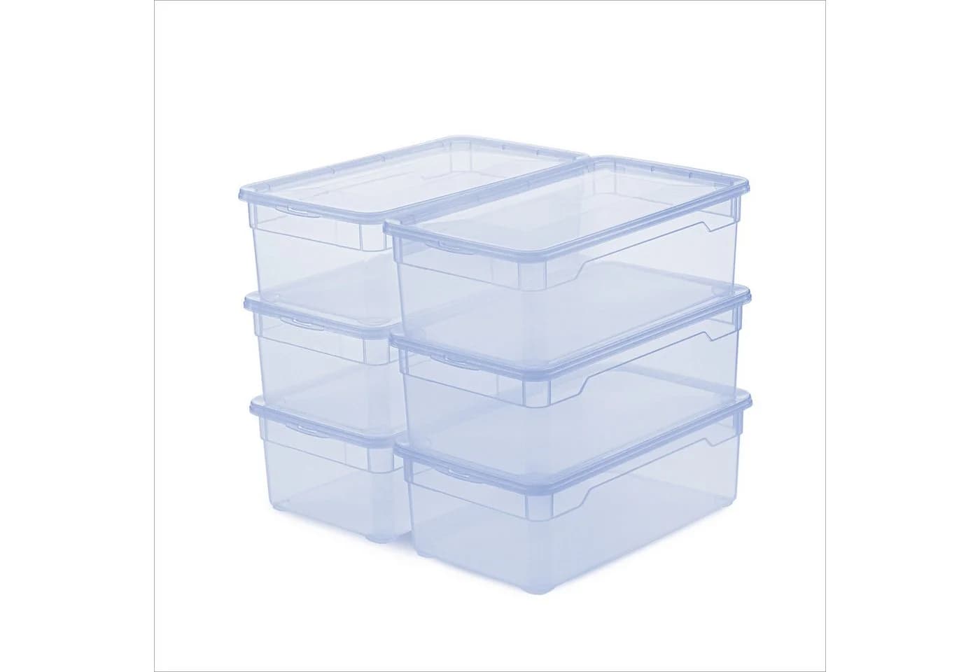 ROTHO Stapelbox 5L Set 6er transparent-blau - Bild 2