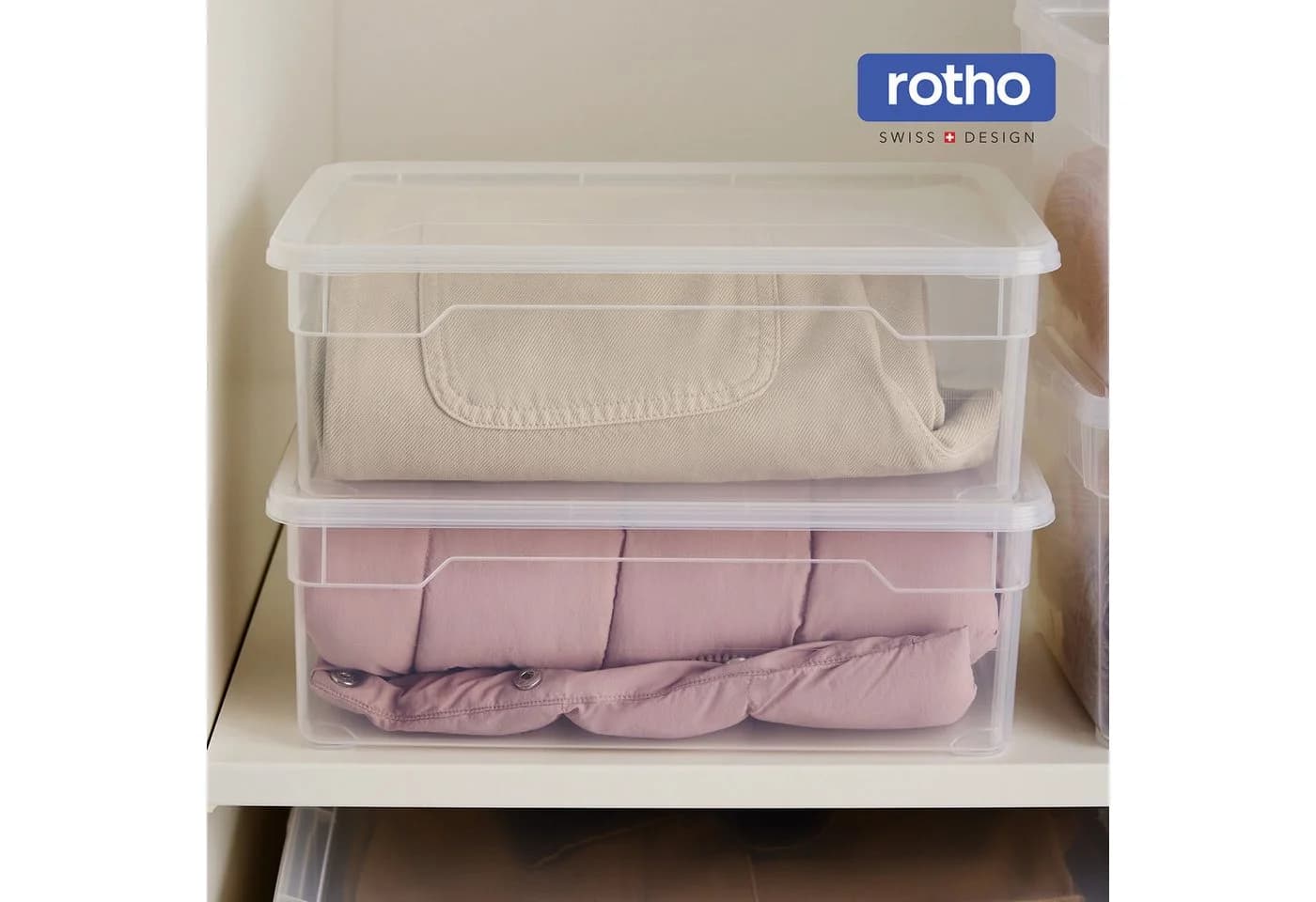 ROTHO Stapelbox 5L Set 6er transparent-blau - Bild 3
