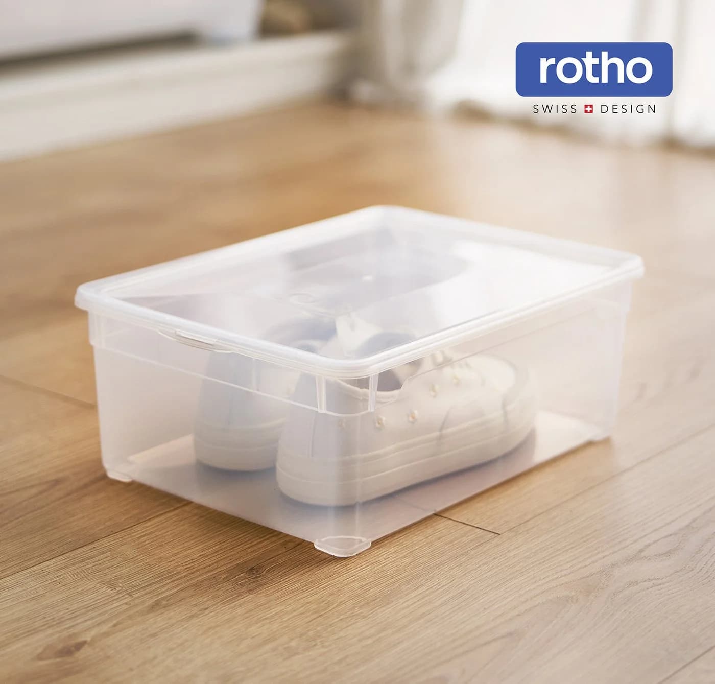 ROTHO Stapelbox Clear Box 10L Aufbewahrungsbox transparent stapelbar mit Deckel - Bild 3